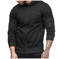 thumbnail image 1 of MSJUHEG Zip Up Hoodie Men Hoodies For Men Men'S Slim Casual Cardigan Top Zipper Sports Hooded Sweater Cotton Mens Hoodies, Mens Hoodie Black L, 1 of 6