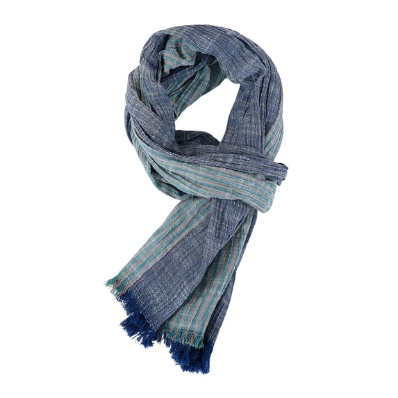 MSJUHEG cotton scarf Lightweight Scarf Spring and Summer Striped Scarf Travel Coverup Head Scarf for Men Long Neck Wraps Shawl womens scarves Mint Green One Size