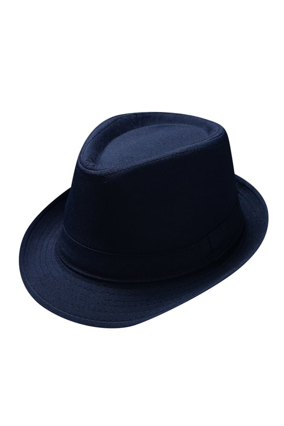 derby hat Fedora Hats for Women Trilby Hats for Men Mens Kentucky Derby Hat Jazz Hat Mens Derby Hats Fedora Hats with Brim Unisex Hat Homburg Hat for Men Navy One Size
