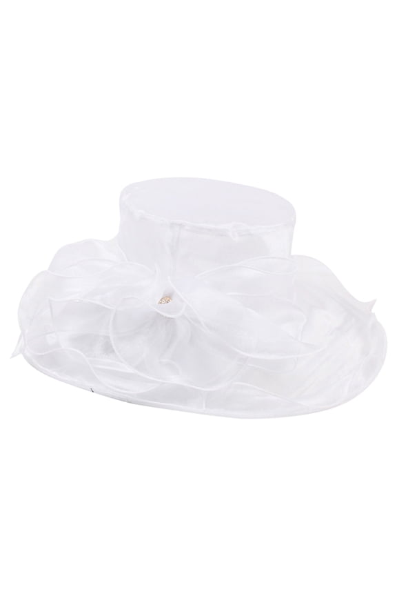 organza hat Derby Hats for Women Women's Hats for Kentucky Derby Women Hats for Church Sunday Hats for Women for Church Women Church Hats Organza Sunscreen Hat White A