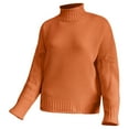 thumbnail image 1 of MSJUHEG womens sweaters turtleneck sweater women Cotton High Neck Pullover style Long sleeves Lightweight women's sweaters A 5XL, 1 of 7
