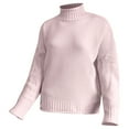 thumbnail image 1 of MSJUHEG womens sweaters turtleneck sweater women Cotton High Neck Pullover style Long sleeves Lightweight women's sweaters Pink XXL, 1 of 3