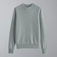 thumbnail image 1 of MSJbahu Cozy Sweaters for Women Green Knitted Crew Neck Lightweight Long Sleeve Solid Pullover Juniors Tops Trendy, 1 of 7