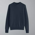thumbnail image 1 of MSJbahu Work Sweaters for Women Knitted Blue Crew Neck Long Sleeve Solid Lightweight Pullover Juniors Tops Fall, 1 of 7