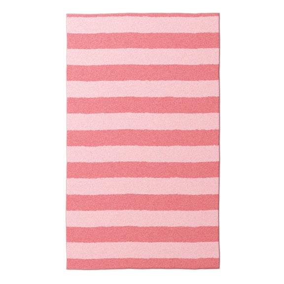 Mainstays Kids Tufted Pink Stripe Washable Area Rug, 3' x 5'