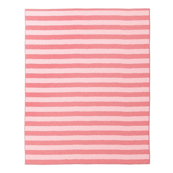 Mainstays Kids Tufted Pink Stripe Washable Area Rug, 8' x 10'