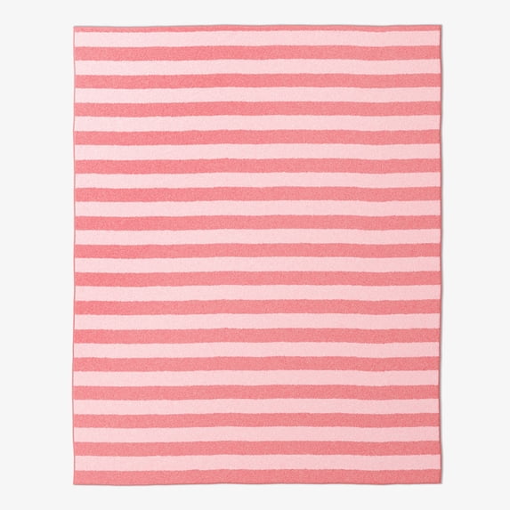Mainstays Kids Tufted Pink Stripe Washable Area Rug, 8' x 10'