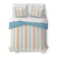 thumbnail image 1 of Mainstays Kids Vintage Stripe Reversible Comforter Set with Sheets, Full, 7 Pieces, 1 of 10