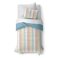 thumbnail image 1 of Mainstays Kids Reversible Comforter Set with Sheets, Vintage Stripe, Twin, 5 Pieces, 1 of 10
