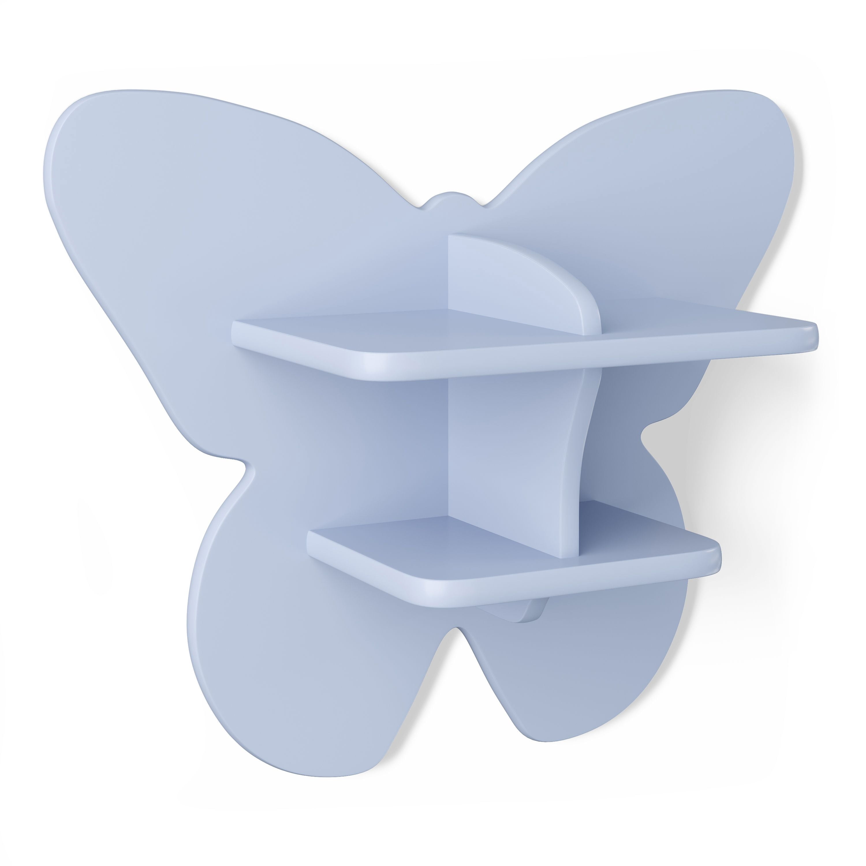 Mainstays Kids Butterfly Shaped Decorative Wall Shelf, Light Purple