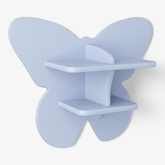 Mainstays Kids Butterfly Shaped Decorative Wall Shelf, Light Purple
