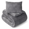 thumbnail image 1 of Mainstays Kids Gray Solid Plush Ribbed Corduroy Comforter Set, Twin, 2 Pieces, 1 of 8