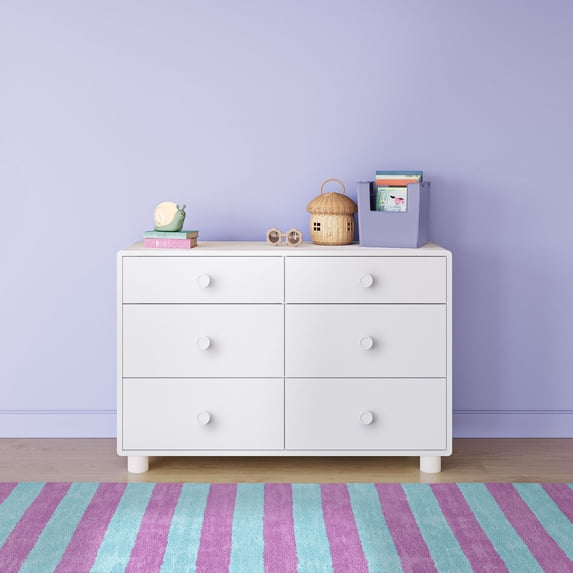 Mainstays Kids 6 Drawer Dresser, White