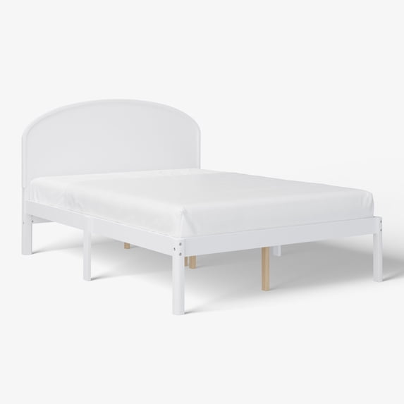 Mainstays Kids Full Size Wood Platform Bed Frame, White