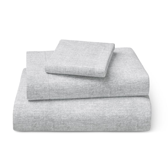 Mainstays Kids 100% Cotton Percale Bed Sheet Set, Twin, Gray, 3 Pieces