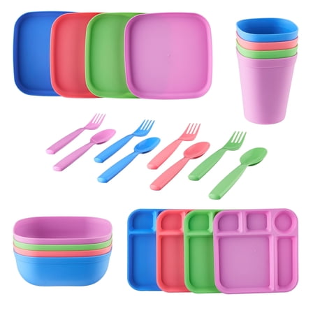 Plastic Dishes Dinnerware Sets for Everyday Use