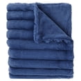 thumbnail image 1 of Mainstays Kids Soft Channel Blue Faux Fur Throw, 50" x 60", 1 of 6