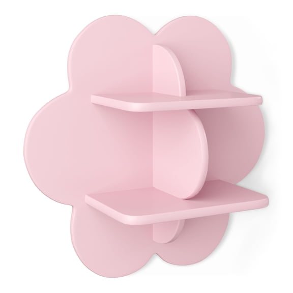Mainstays Kids Daisy Shaped Decorative Wall Shelf, Pink