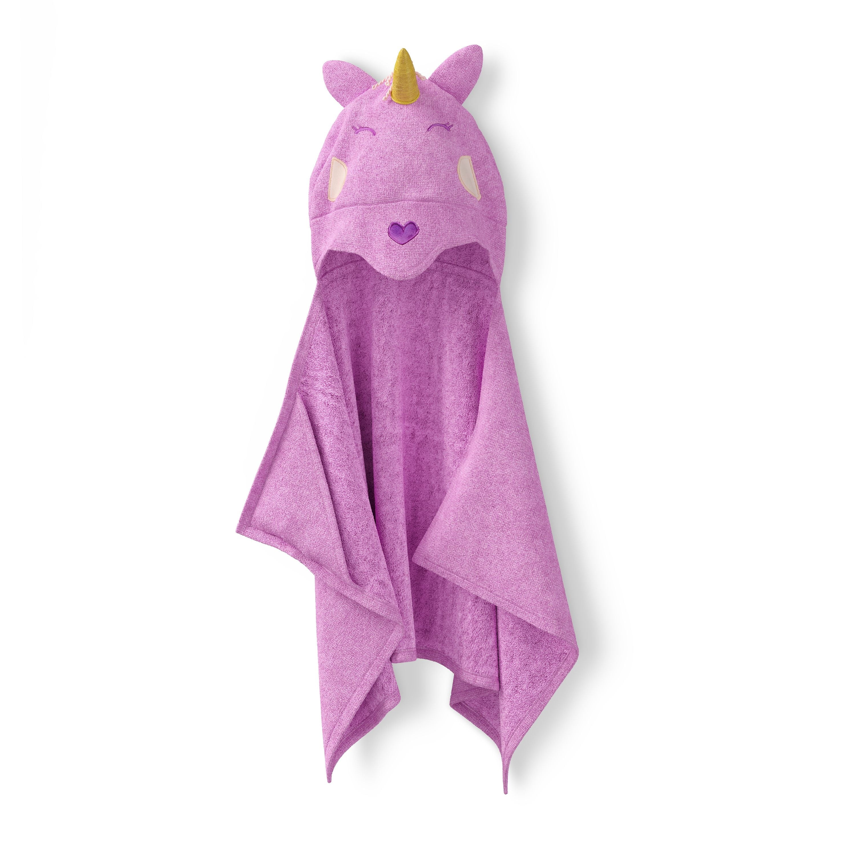 Mainstays Kids Hooded Cotton Terry Bath Towel, 25 in x 50 in