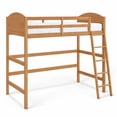 thumbnail image 1 of Mainstays Kids Twin Size Wood Loft Bed, Natural Teak, 1 of 7