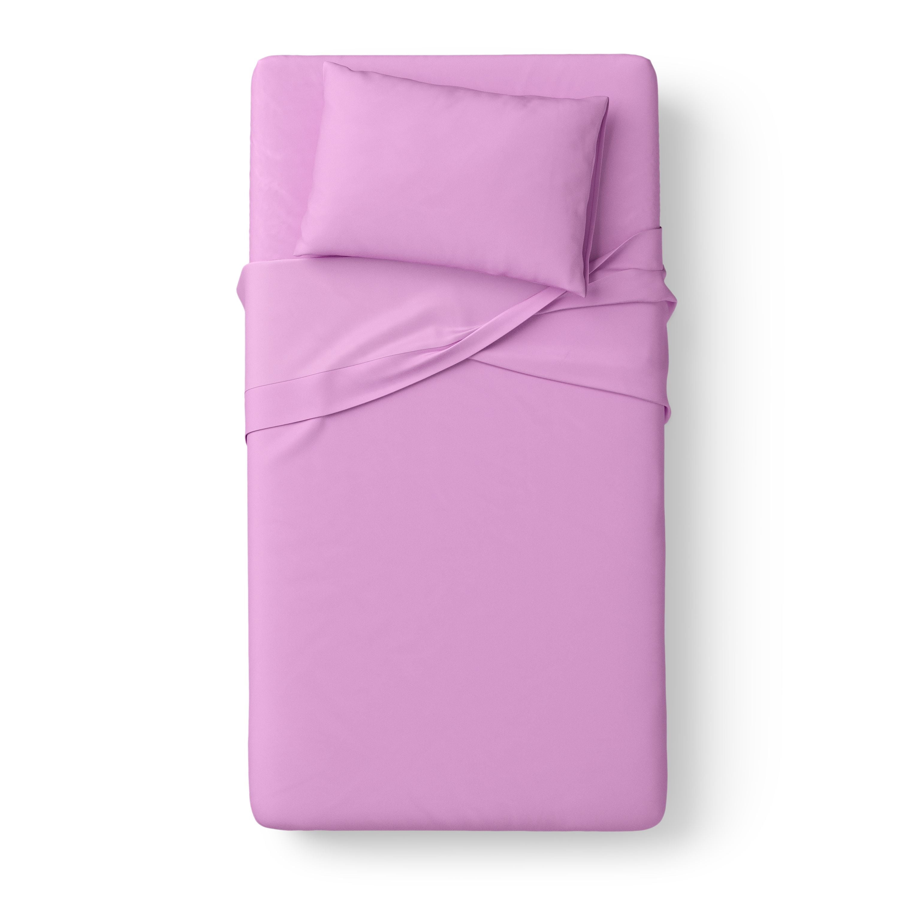 Mainstays Kids Microfiber Bed Sheet Set, Twin, Vibrant Orchid, 3 Pieces