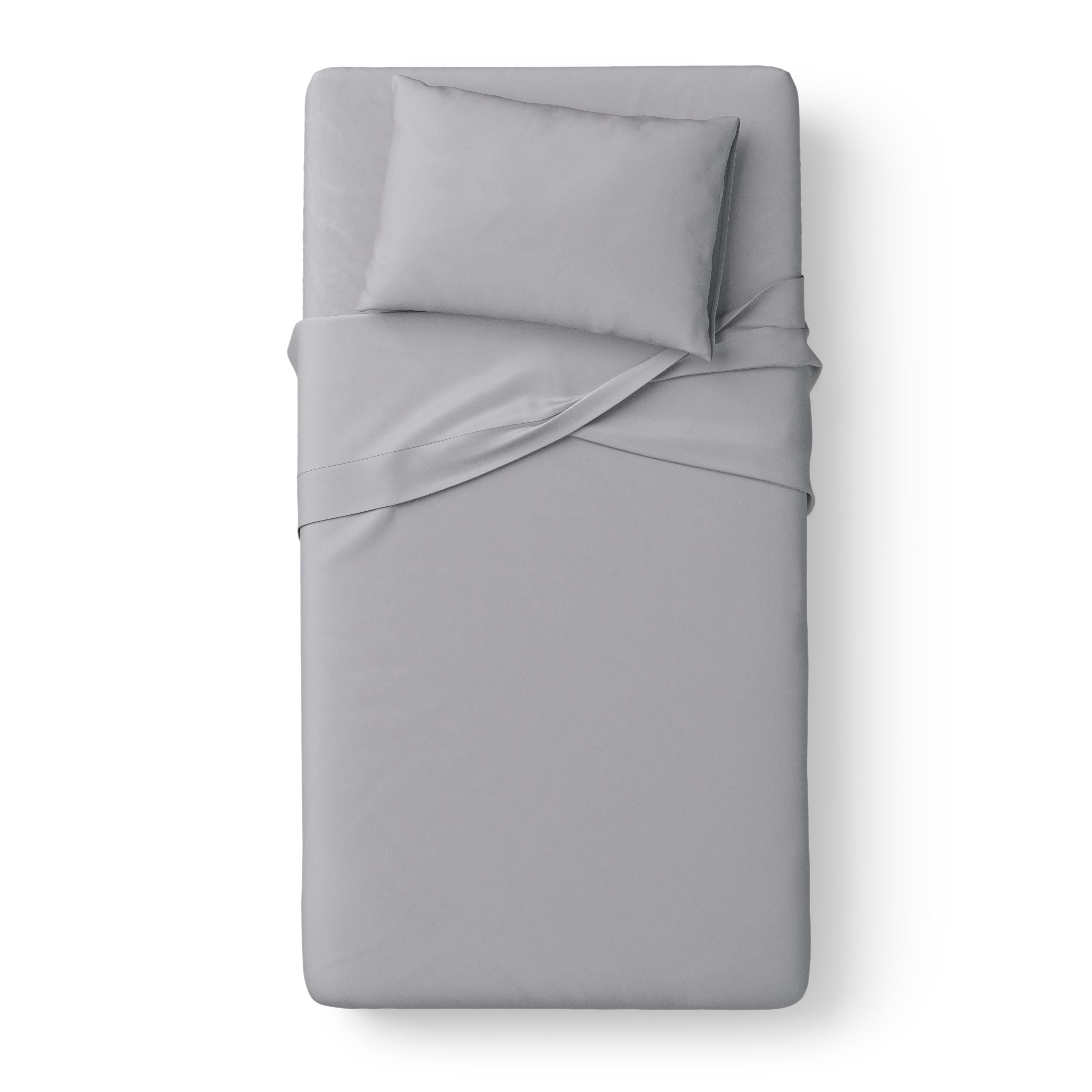 Mainstays Kids Microfiber Bed Sheet Set, Twin, Gray, 3 Pieces