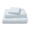thumbnail image 1 of Mainstays Kids Microfiber Bed Sheet Set, Twin, Aqua Stripe, 3 Pieces, 1 of 10