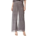 thumbnail image 1 of MSK NEW Gray Glitter Womens Size XL Stretched Palazzo York Minx Pants, 1 of 2