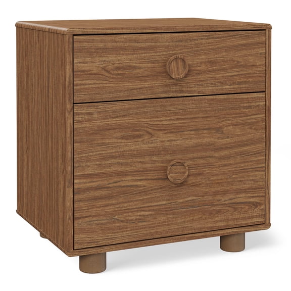 Mainstays Kids Two Drawer Nightstand, Warm Walnut
