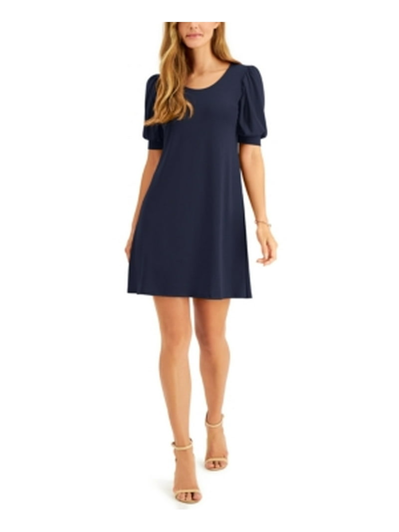 MSK Navy Shift Dress Petite Size Party Dress Women's Clothing