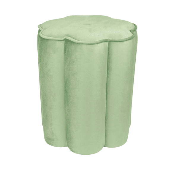 Mainstays Kids Petal Ottoman, Green, Comfortable Foam Seating for Children