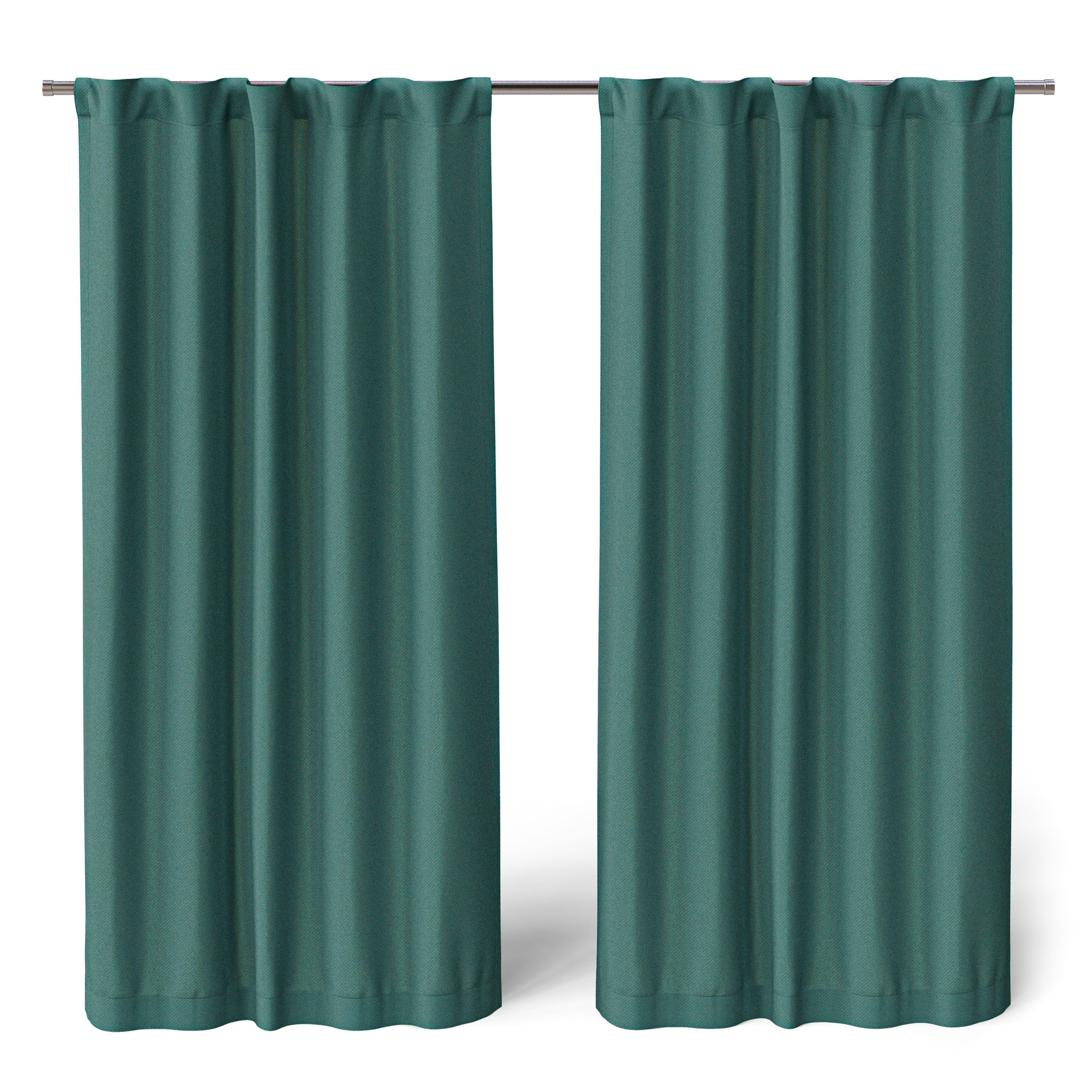 Mainstays Kids Dark Green Solid Blackout Rod Pocket with Back Tabs
