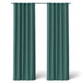 thumbnail image 1 of Mainstays Kids Dark Green Solid Blackout Rod Pocket with Back Tabs Curtain Panel Pair, Set of 2, 30" W x 95" L, 1 of 6