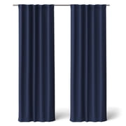 Mainstays Kids Navy Blue Solid Blackout Curtain Panel Pair, Rod Pocket with Back Tabs, Set of 2, 30 in x 84 in