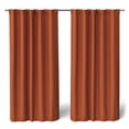 thumbnail image 1 of Mainstays Kids Orange Solid Blackout Rod Pocket with Back Tabs Curtain Panel Pair, Set of 2, 30" W x 63" L, 1 of 8