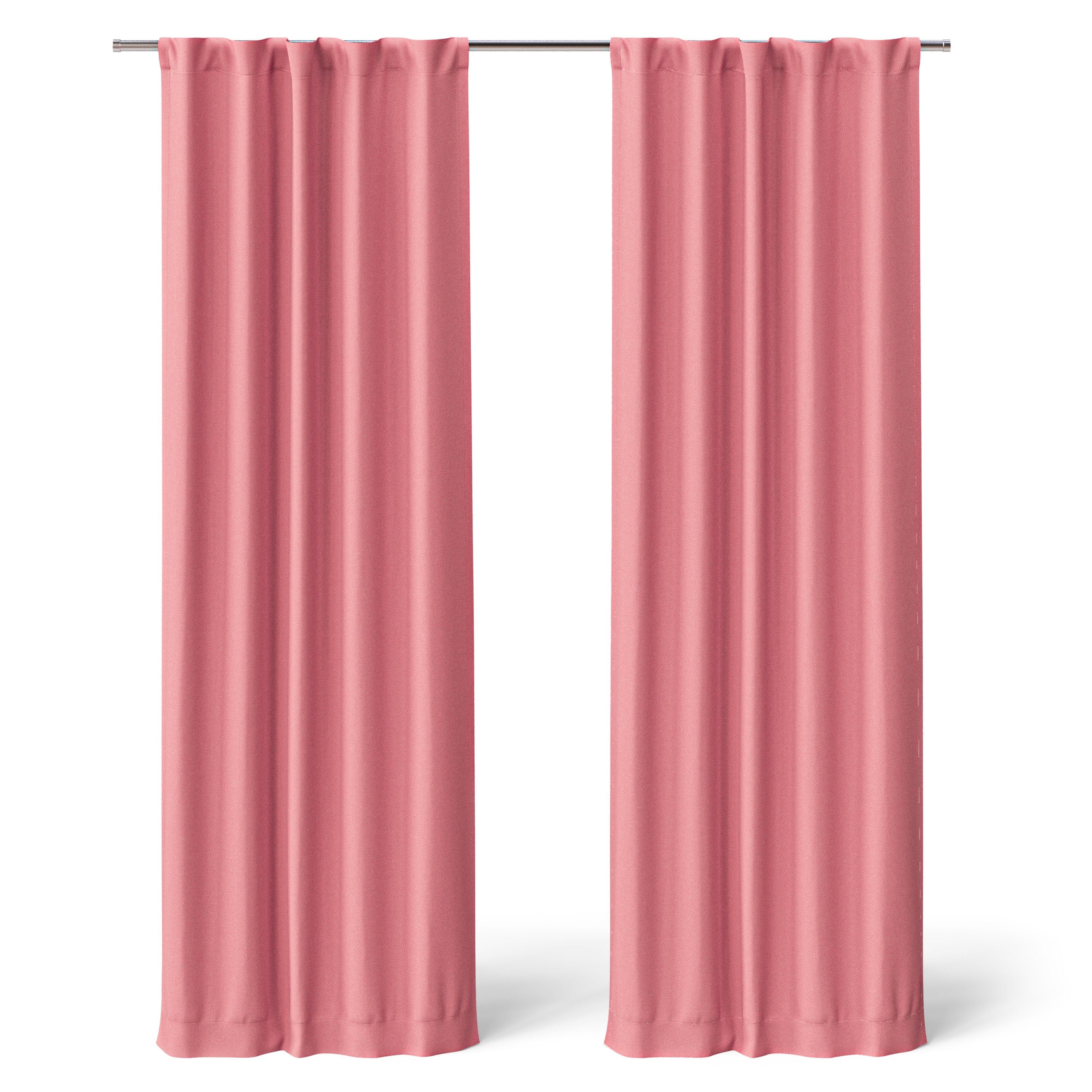 Mainstays Kids Blackout Curtain Panel Pair, Pink, Rod Pocket with Back Tabs, Set of 2, 30 in x 84 in