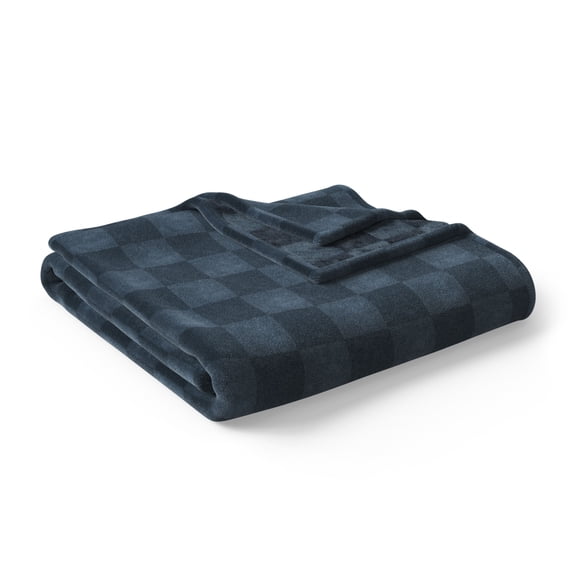 Mainstays Kids Cozy Plush Throw, Blue Checkered, 50" x 60"
