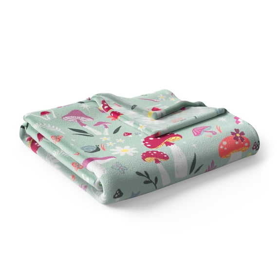 Mainstays Kids Cozy Plush Throw, Fairy Garden, 50" x 60"