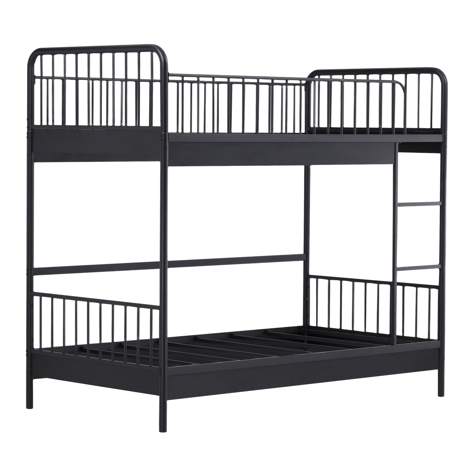 Mainstays Kids Twin-over-Twin Metal Bunk Bed, Black