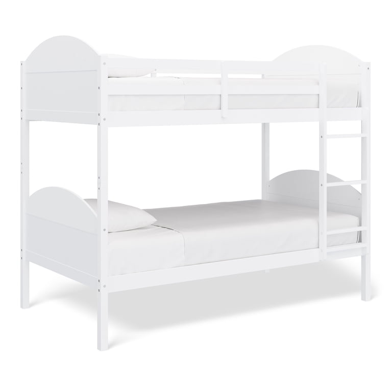 Mainstays Kids Wood Twin-over-Twin Bunk Bed, White - Walmart.com