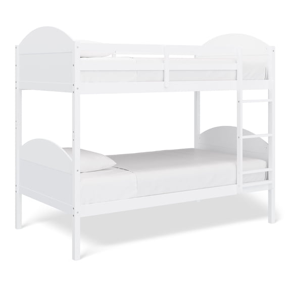 Mainstays Kids Wood Twin-over-Twin Bunk Bed, White