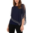 thumbnail image 1 of MSK Womens Drapey Embellished Blouse, 1 of 2