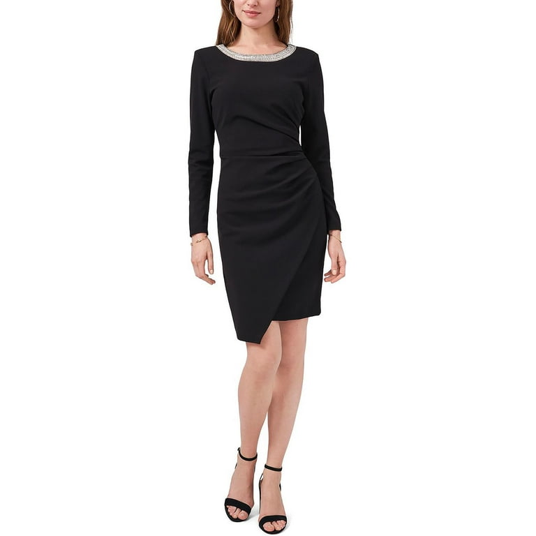Msk long sleeve embellished sheath dress hotsell