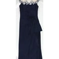 thumbnail image 1 of MSK Womens Illusion Gown Dress, Blue, 8, 1 of 2