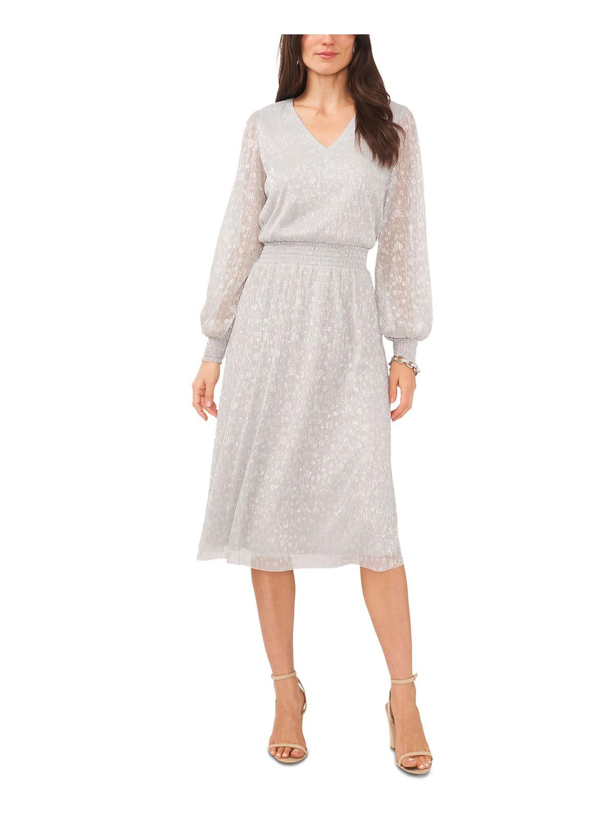MSK Womens Metallic Midi Cocktail and Party Dress Walmart