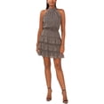 thumbnail image 1 of MSK Womens Metallic Mini Halter Dress, 1 of 2