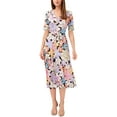 thumbnail image 1 of MSK Womens Petites Floral Print  Midi Dress, 1 of 2