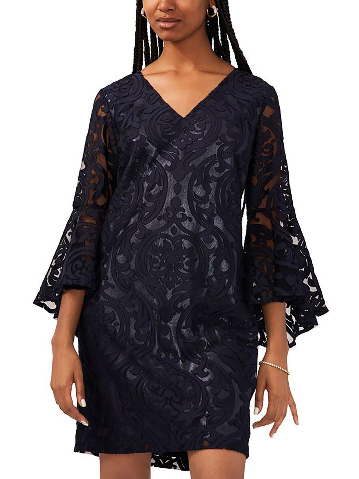 MSK Womens Petites Lace Bell Sleeve Midi Dress - Walmart.com