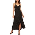 thumbnail image 1 of MSK Womens Petites Ruffled Long Wrap Dress, 1 of 2