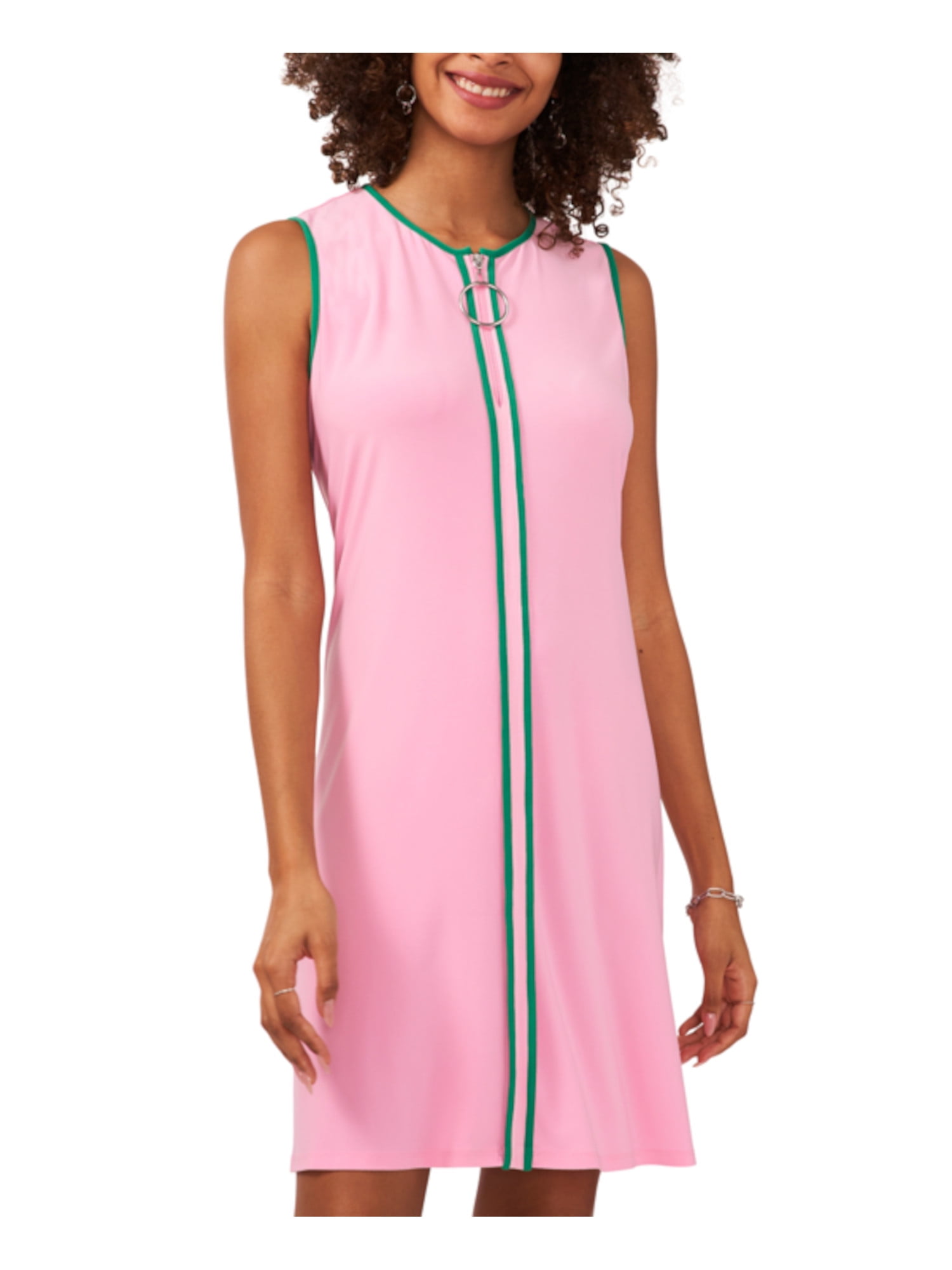 msk pink dress MSK Womens Knit Cap Sleeves Sheath Dress Pink L at Amazon Women's Clothing store